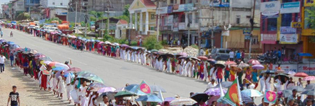 थारू समुदाय शान्तिपूर्ण आन्दोलनमा