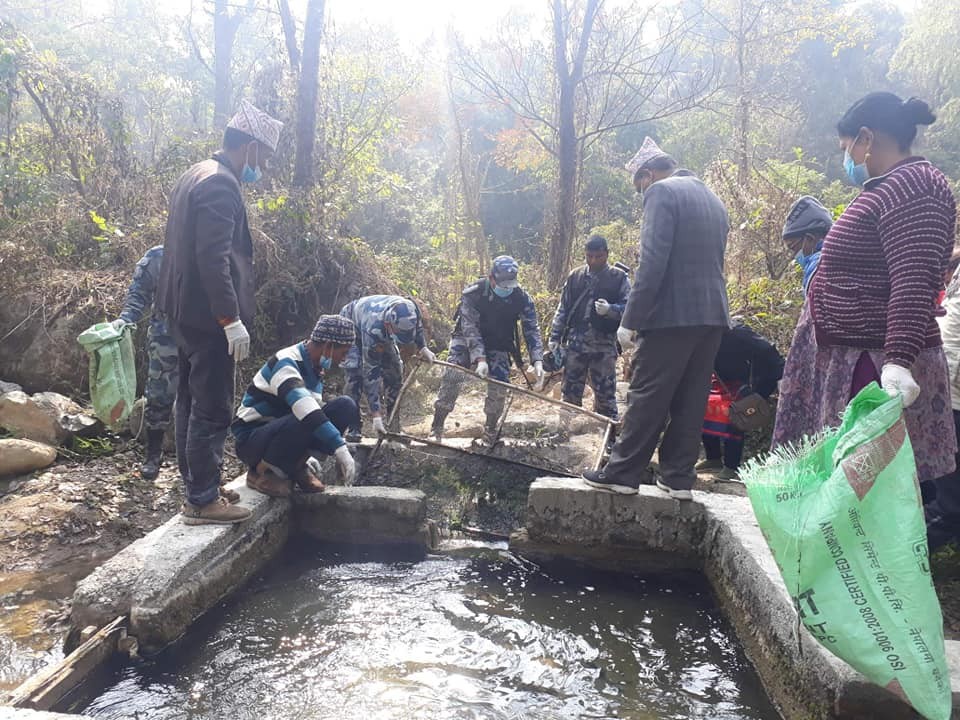 प्रगतिनगर खानेपानीकोे मुहान सरसफाई कार्यक्रम सम्पन्न