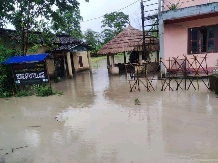 नवलपुरमा नारायणी तटीय क्षेत्रका सयौं घर डुबानमा