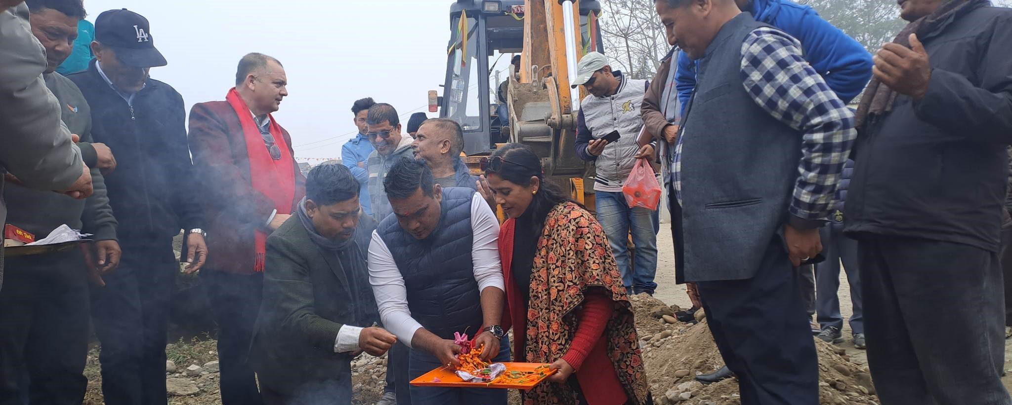 सौराहामा १४ करोड बढी लगानीमा बन्ने नमुना पर्यटकीय मार्गको शिलान्यास