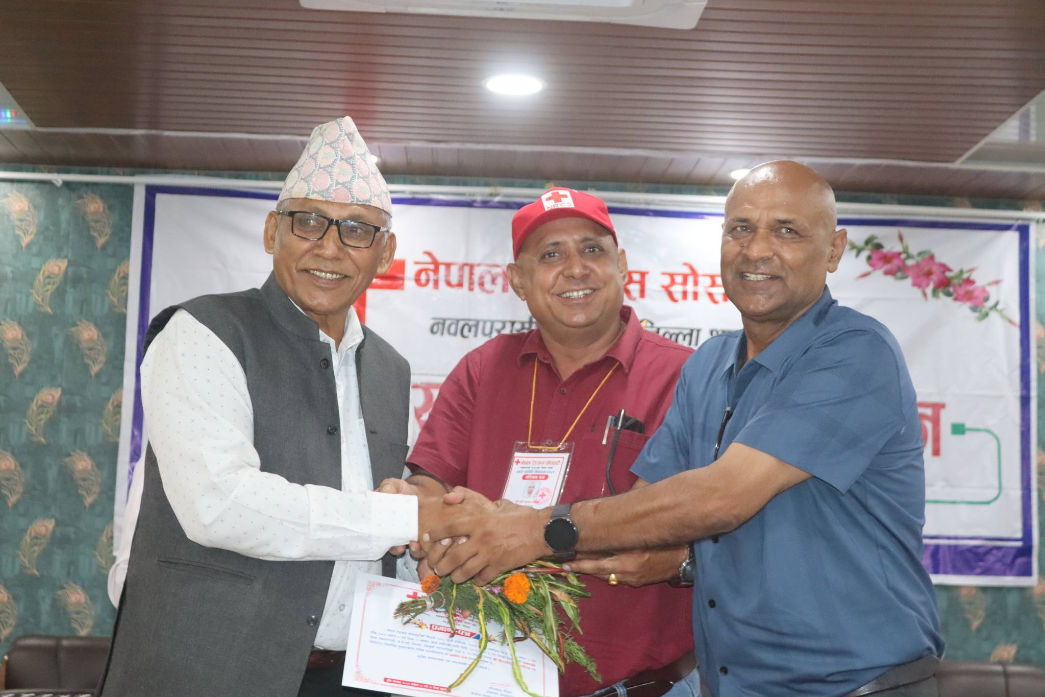 नेपाल रेडकस सोसाइटी नवलपुरको सभापतिमा कडरिया सर्वसम्मत