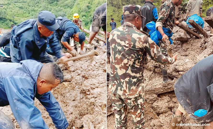 बागलुङकाे बडीगाड पहिरोमा अझै ३ जना बालबालिका बेपत्ता